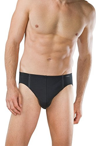 Schiesser Herren Essential Slip Supermini - 6er Pack - (8, Schwarz)