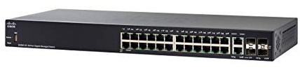 Cisco Switch gestito SG350-28 con 28 porte Gigabit Ethernet (GbE) con 24 porte Gigabit Ethernet RJ45 più 2 slot SFP, 2 Gigabit Ethernet Combo, protezione a vita limitata (SG350-28-K9-NA)