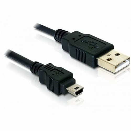 DeLock c-enter Mini USB Kabel: USB-Anschlusskabel A-Stecker auf Mini-B-Stecker, 1,8 Meter (Mini USB Ladekabel)