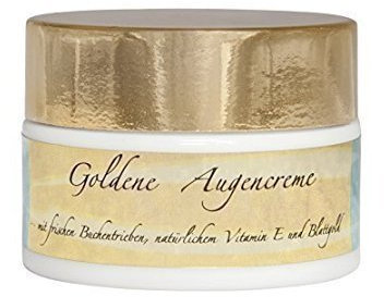 chi-enterprise Goldene Augencreme 15 ml I Für schöne & strahlende Augen I Mit Blattgold, Vitamin E und Frischextrakt aus Buchentrieben I Intensive Augenpflege für einen wachen Blick