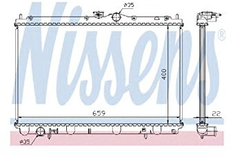 Nissens 62857A Kühler, Motorkühlung