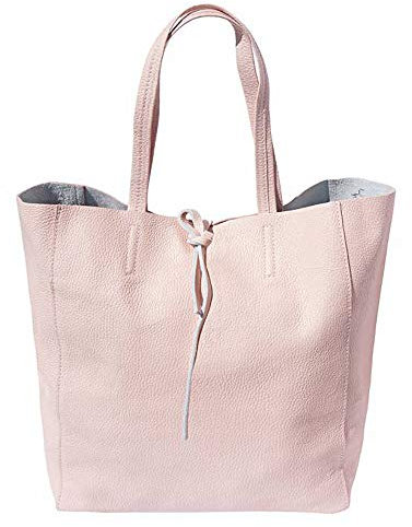 FLORENCE LEATHER MARKET SHOPPING BAG CON LACCETTO IN PELLE 9121 (Rosa chiaro)