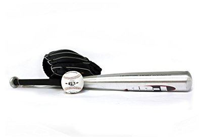 BGBA-1 Baseball Set Einführung, Senior, Aluminium, 1 Schläger + 1 Handschuh + Ball (BB-1 32, JL-120, TS-1)