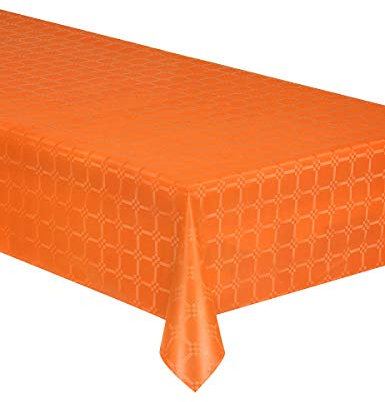 Nappe en rouleau papier damassé orange