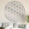 Kiwistar Blume des Lebens - Baum Wandtattoo in 6 Größen - Wandaufkleber Wall Sticker - Dekoration, Küche, Wohnzimmer, Schlafzimmer, Badezimmer (30 x 30 cm, 90_Silbergrau)