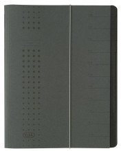 Elba Ordnungsmappe chic, Karton (RC), 450 g/qm, A4, 12 F„cher, anthrazit