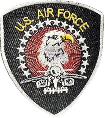 Militär Aufnäher für Jacken Jeans Kleidung Bügelbilder Flicken Stoff Patch Kleider Patches Aufnäher zum Aufbügeln  US AIR FORCE 8 x 9 cm 