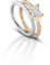 Anello di Ops Objects da Donna della Collezione Glitter. Gioiello Realizzato in Acciaio. Anello in Acciaio Bianco e rosè della Misura 14 Trendy cod. OPSAN-340S
