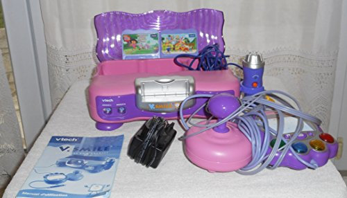 VTech - Console de jeu VSmile rose livrée avec Dora l'Exploratrice