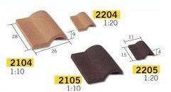 Aedes Lot de 25 tuiles de Toit Romaines 1/10 Rouge