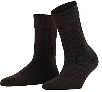 FALKE Damen Socken Striggings Rib W So Wolle einfarbig 1 Paar, Braun Dark Brown 5450, 35-38