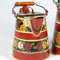 1 Gallon Hand Painted Narrow Boat Style Watering Can / Planter - Canal Art Style - Black Finish