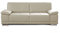 CAVADORE 3,5-Sitzer Ledersofa Corianne / Große Couch im Echtlederbezug und modernem Design / Mit verstellbaren Armlehnen / 248 x 80 x 99 / Echtleder weiß