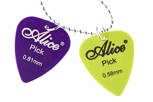 Miniblings Plektron Plektrum Gitarre Kette Halskette 80cm Gitarristen Bass Musik - Handmade Modeschmuck - Gliederkette versilbert