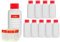 Octopus Bouteilles en Plastique 10 x 100 ML, Bouteilles en Plastique PE-HD avec Bouchon à vis de Rouge, Bouteilles vides avec Bouchons à vis Rouge, Bouteilles carrées. Dix étiquettes incluses.