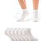 6 paia di mini calze caviglia in filo di scozia elasticizzato, bianco 44/47