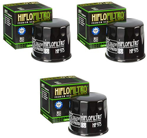 3x Filtri olio Suzuki AN 650 Burgman 02-11 Hiflo HF975