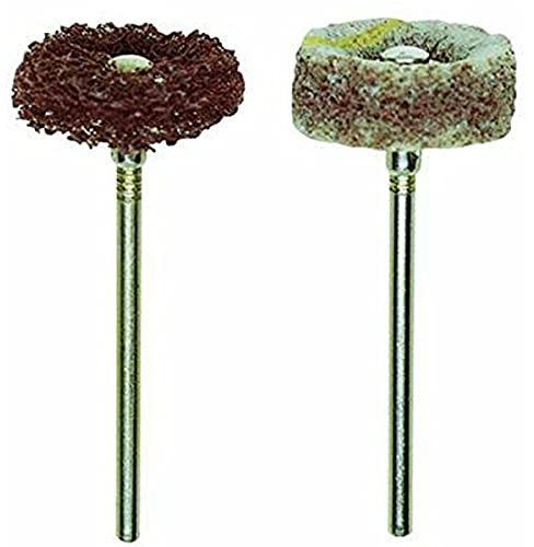 Proxxon 28282 Schleifbürsten aus Nylonvlies, je 1 Stück grob und fein, Durchmesser Schaft Ø2,35mm