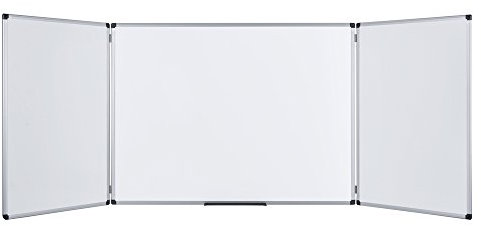 Bi-Office Maya Tableau blanc triptyque magnétique 1200 x 900 mm Blanc