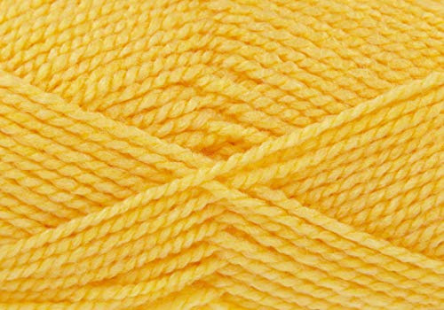 King Cole Big Value Chunky Knitting Wool/Yarn Yellow 828 - per 100g ball