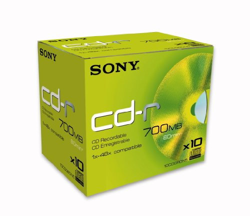 Sony CDQ80N 10-Pack 80min/700Mb Recordable CD