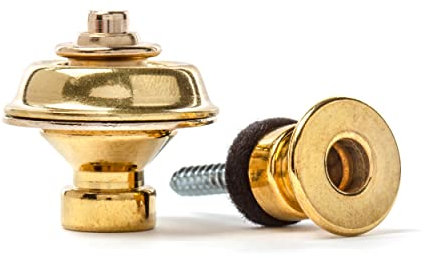 JIM DUNLOP Straplok Traditionell - Messing 2 Stück, Gürtelbefestigung