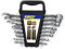 KINZO 871125271976 8-19mm Chrome Vanadium Socket Wrench and Ring Spanner Set