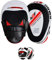AQF Pratzen Boxen Rex Leder Handpratzen, Boxpads, Kampfsport Self Defense Trainerpratzen Schlagpolster, Haken & Stoß Handschuhe Focus Pads Kickboxen, Taekwondo, Muay Thai Training (Weiß)