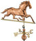 Ideal-580p Pferd Wetterfahne, poliertes Kupfer, 580P