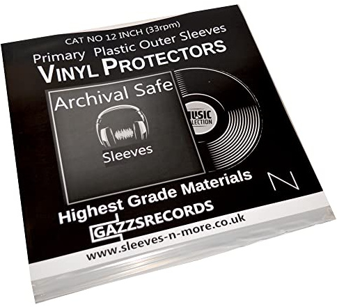 GAZZSRECORDS 20 12 Inch Outer Vinyl Record Sleeves | Fits Double & Triple Gatefold | | Album LP 450g Gauge Polythene Plastic Sleeves 325 x 328 mm | Acid Free | lp polythene sleeves |