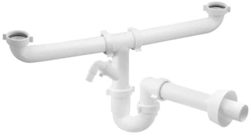 Bonomi Sifone per lavello Magnum 2 Vie autopulente con Attacco Lavatrice 1 1/2, Multicolore, Standard
