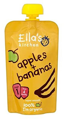 Ella'S Kitchen Apples + Bananas Stage 1 From 4 Months 120G - Pack of 2