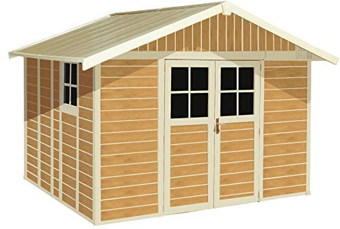 baumarkt direkt Kunststoffhaus »Deco Sherwood 11« holzoptik, grau-grün