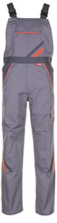 Planam Men;Women Visline Dungarees Visline Size 62 in black/orange/zinc