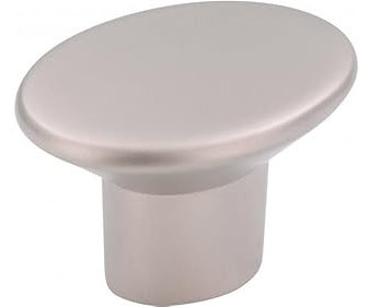 SIRO Möbelknopf Bad-Kreuznach, Schlicht, Druckguss matt vernickelt, 37 mm x 26 mm x 27 mm, 871-37ZN4