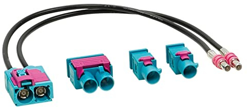 ACV 1524-25 Antennenadapter Set Doppel-FAKRA (w) > 1x Doppel/2x Einzel Mehrfarbig