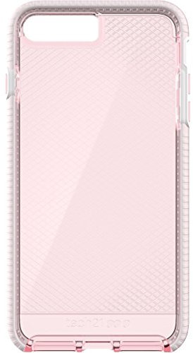 Tech 21 Evo Check Custodia Protettiva per Apple iPhone 7 Plus/iPhone 8 Plus - Rosa Chiaro/Bianco