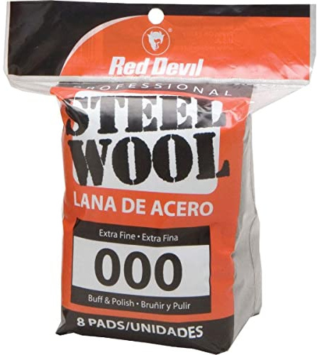 Red Devil 0321 Stahlwolle, 000 extra fein (8 Stück)