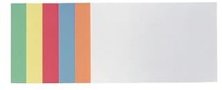 FRANKEN selbstklebende Moderationskarten Rechteck, 149 x 98 mm, sortiert, 300 Stück, farblich sortiert, MKS2199