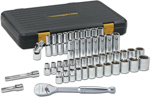 GEARWRENCH 49 Pc. 1/2 Drive 6 Pt. 120XP Mechanics Tool Set, Standard & Deep, SAE/Metric - 80700P