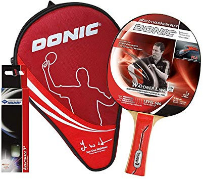 Donic-Schildkröt Tischtennis-Geschenkset Waldner 600, 1 Schläger, 3 Bälle 3*, Schlägerhülle, tolles Komplettset, 788481