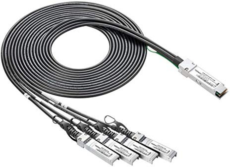 10Gtek für Cisco QSFP-4SFP10G-CU1M, 40Gb/s QSFP+ zu 4X SFP+ Direct Attach Breakout-Kabel, Passiv, 1-Meter(3.3ft)