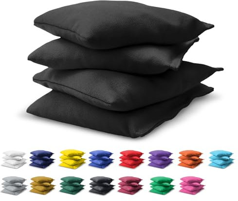 GoSports CH-BAGS-4-BLACK Cornhole Bean Bags Set, One Size