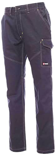 Pantaloni da Lavoro Uomo Cotone Multistagione con Tasche Laterali Payper Worker, Colore: Navy, Taglia: L