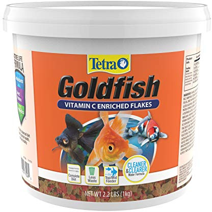 Tetra Goldfish Flakes, Nutritionally Balanced Diet For Aquarium Fish, Vitamin C Enriched Flakes, 2.2 lbs
