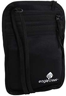 Eagle Creek Silk Undercover Neck Wallet Geldtasche für Sport und Reisen aus Seide Brustbeutel, Schwarz