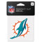 Wincraft 630537 Autoaufkleber, Motiv: Miami Dolphins, offizieller NFL, 10,2 x 10,2 cm