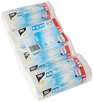 960 Müllbeutel, HDPE 25 l 52x50cm transparent