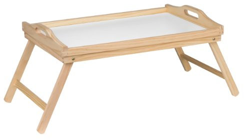 Wooden Folding Breakfast Serving Butlers Tray Table with Legs 42 x 31cm