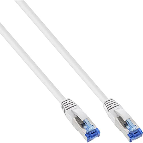 InLine 76803W Patchkabel, S/FTP (PiMf), Cat.6A, 500MHz, halogenfrei, Kupfer, weiß, 3m